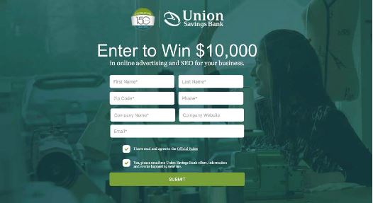 screen shot 2016 06 27 at 11 05 35 am - This Connecticut bank’s sweepstakes promotion offers businesses the chance to win $10,000 in digital marketing