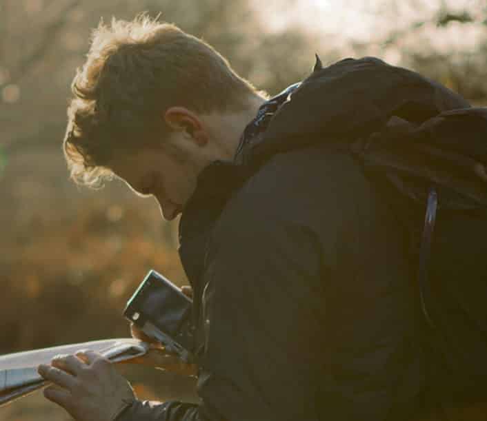 Man Looking at Map Man Looking at Map