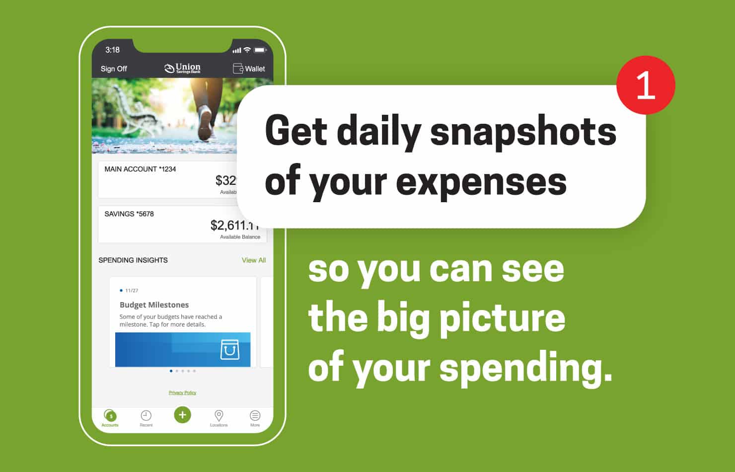 Get daily snapshots of your expenses