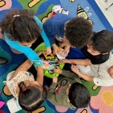 Students and school supplies.